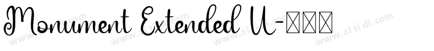 Monument Extended U字体转换